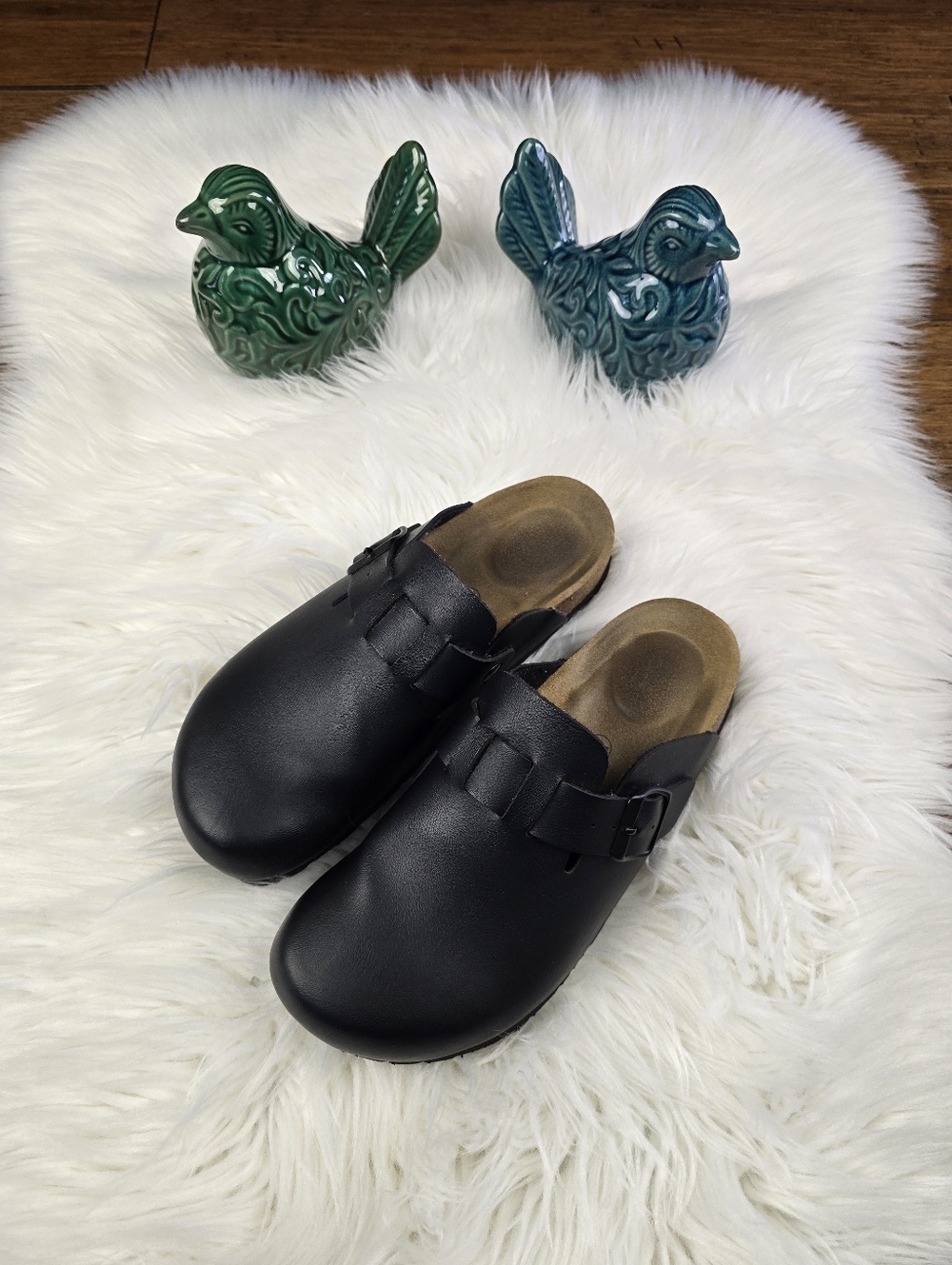 Cushionaire Faux Leather Black Clog Shoe Size 8 - Picture 11 of 12